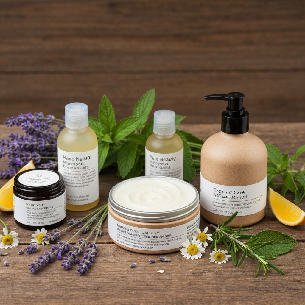 Natural skincare products with botanical ingredients